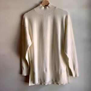 Express Cream Knit Long Sleeve Mock Neck Top Sweater Size XS NWT